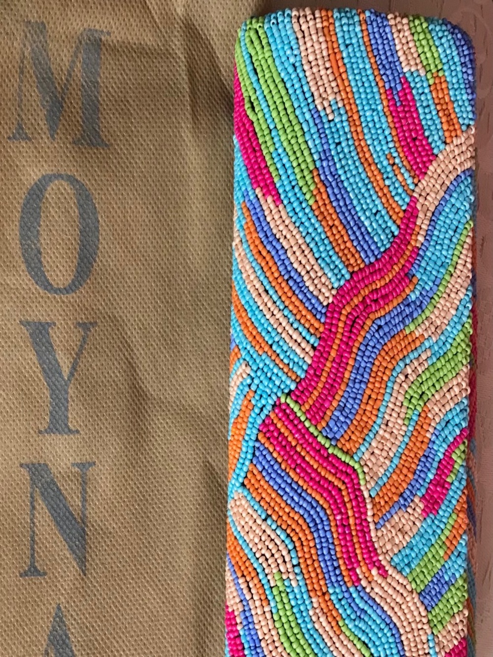 NWT Moana Beaded Clutch with Chain Strap